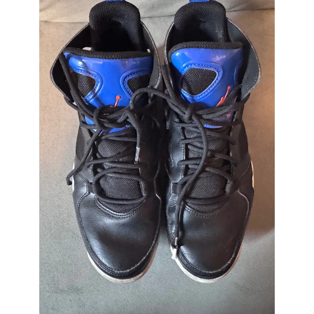 Jordan Flight Club 91 Men's Black Blue‎ Basketball Shoes Size 8